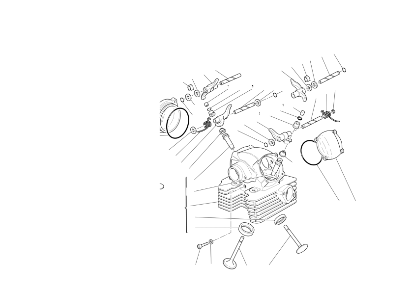 Vertical cylinder head