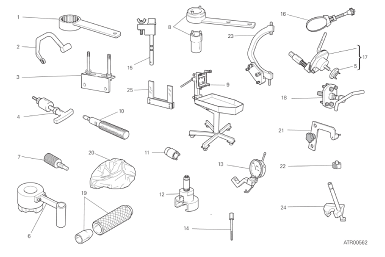 01B WORKSHOP SERVICE TOOLS, ENGINE (2/3)