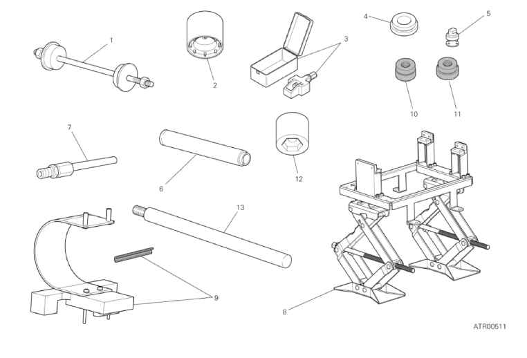 01C WORKSHOP SERVICE TOOLS, FRAME (3/3)