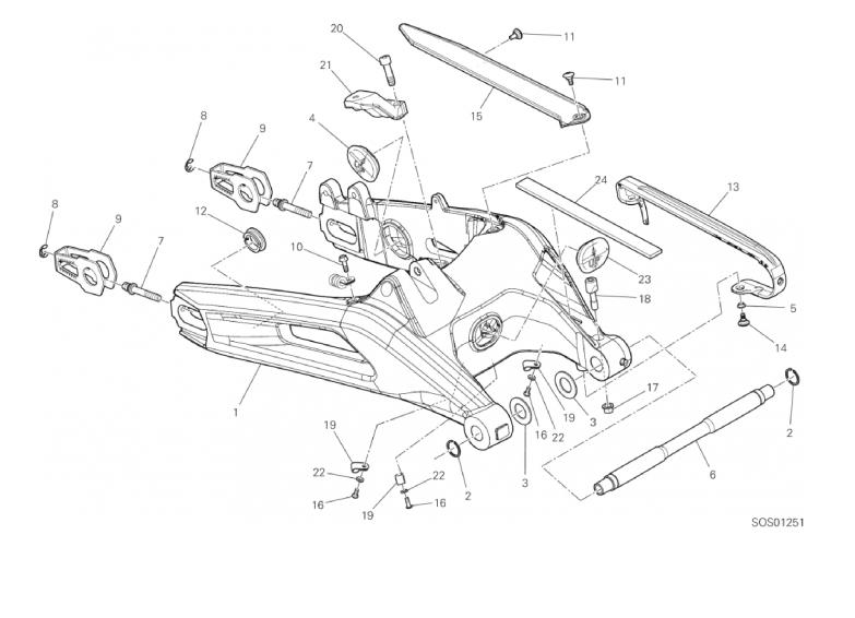 19A REAR SWINGING ARM (5/32)