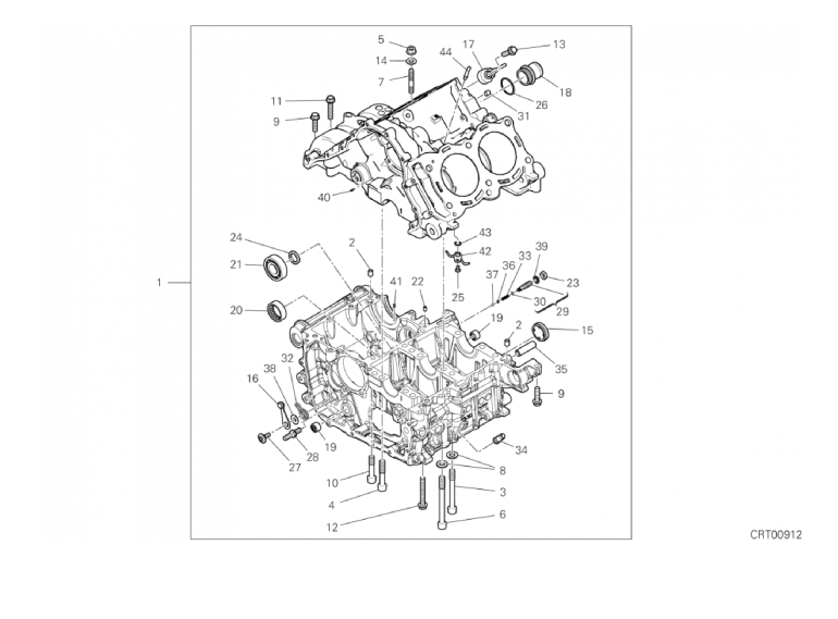 09A HALF-CRANKCASES PAIR (12/19)