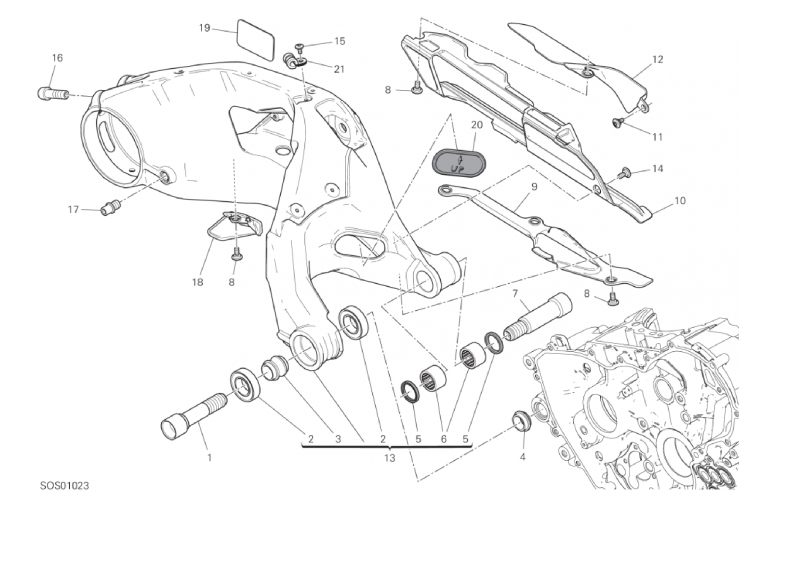 19A REAR SWINGING ARM (6/46)