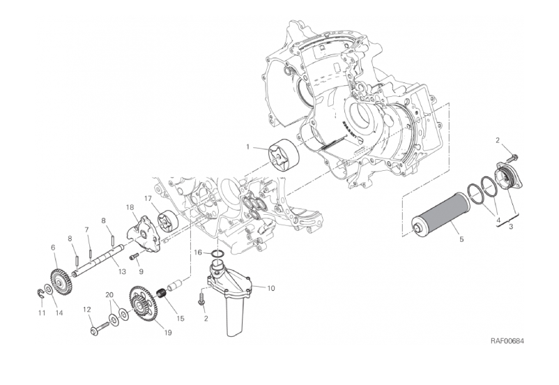 08A OIL PUMP - FILTER (10/19)