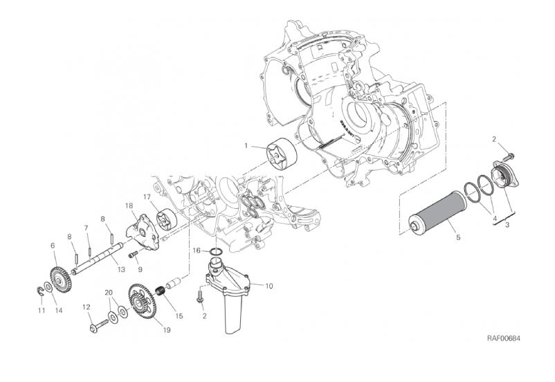 08A OIL PUMP - FILTER (10/19)