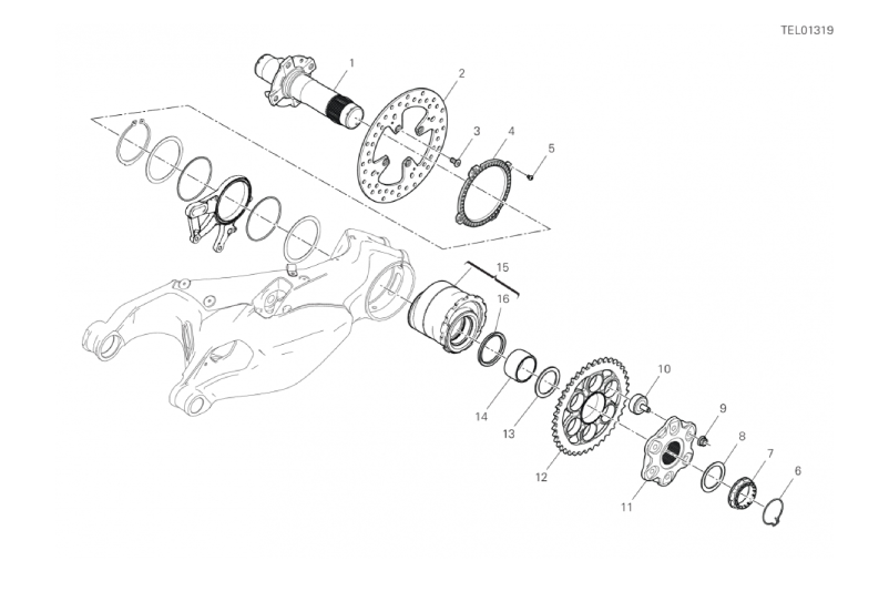 29B REAR WHEEL SPINDLE (25/46)