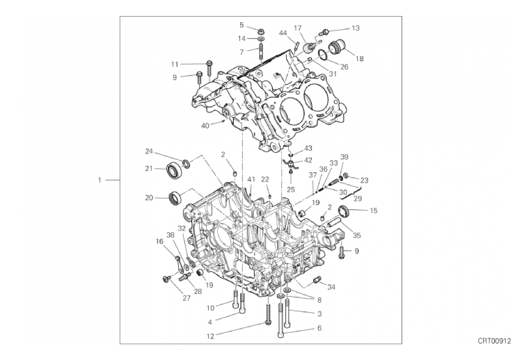 09A HALF-CRANKCASES PAIR (11/18)