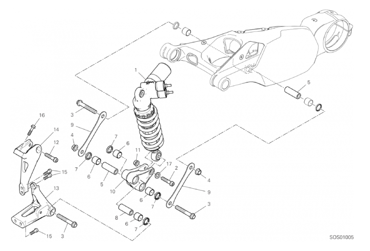 23A REAR SHOCK ABSORBER (16/46)