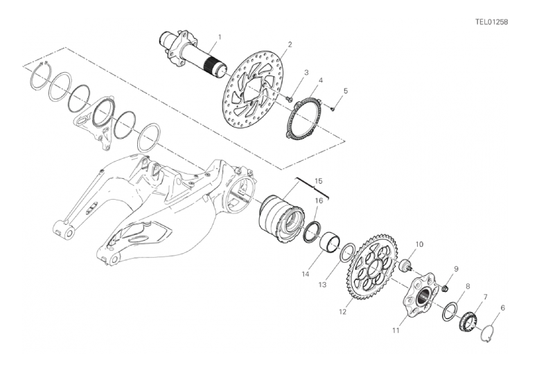 28B REAR WHEEL SPINDLE (24/42)