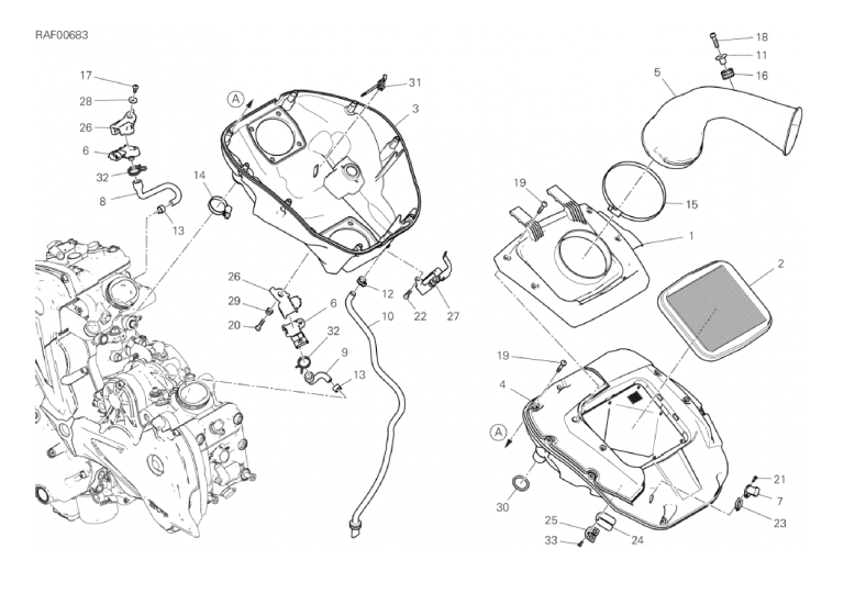 34A AIR INTAKE - OIL BREATHER (35/42)