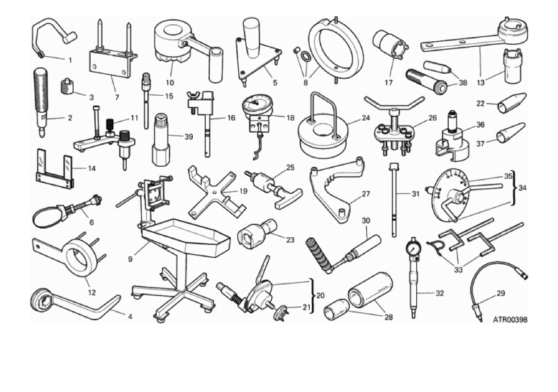 01A WORKSHOP SERVICE TOOLS, ENGINE (1/3)