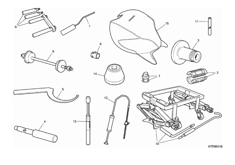 01B WORKSHOP SERVICE TOOLS, FRAME (2/3)