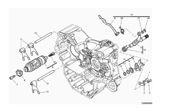 02A SHIFT CAM - FORK (1/16)