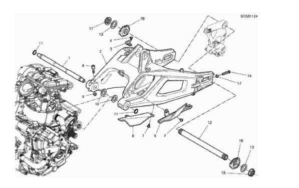 18A REAR SWINGING ARM (5/38)