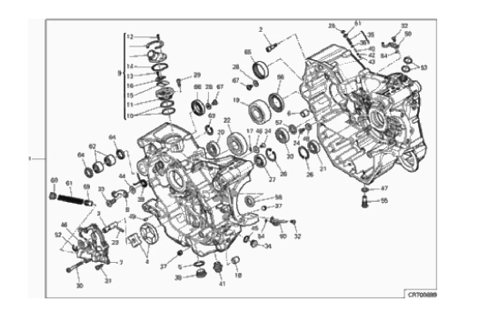 09A HALF-CRANKCASES PAIR (10/16)