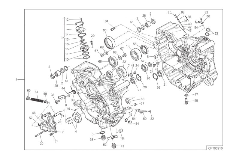 010 HALF-CRANKCASES PAIR (9/18)