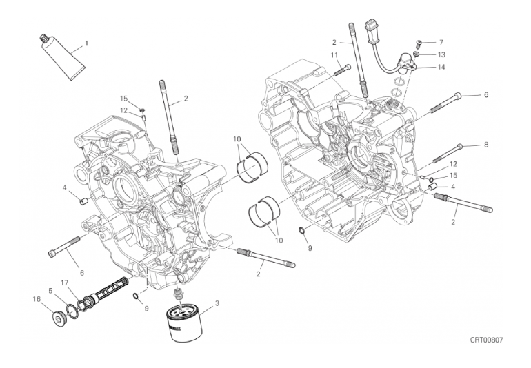 10A HALF-CRANKCASES PAIR (16/18)