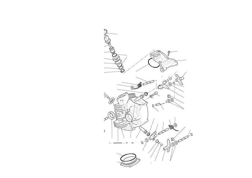 Horizontal cylinder head