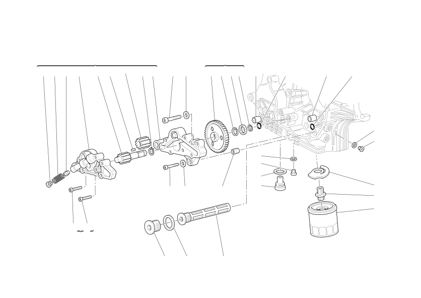 Filters and oil pump