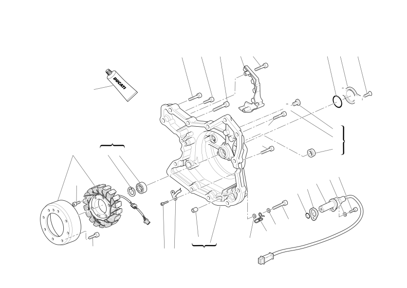 Alternator-side crankcase cover