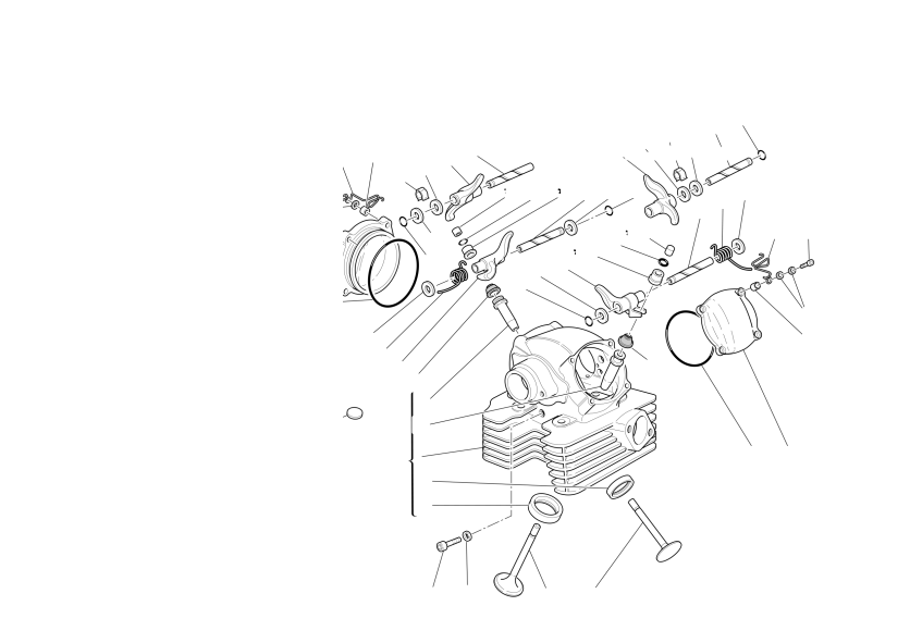 Vertical cylinder head