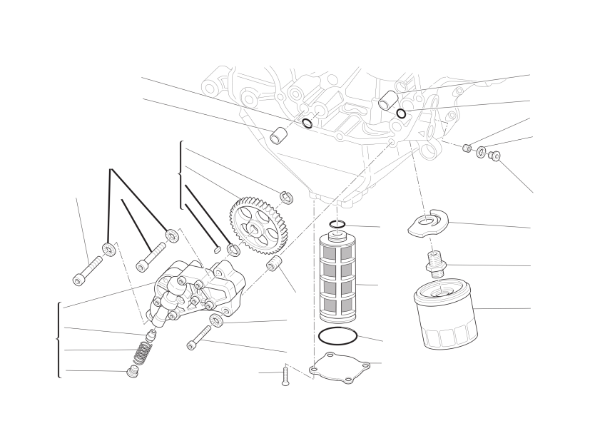 Filters and oil pump