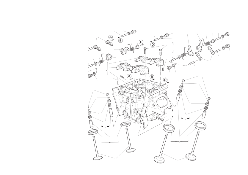 Vertical cylinder head
