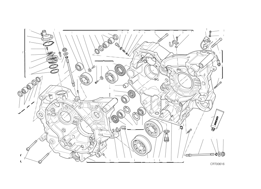 HALF-CRANKCASES PAIR