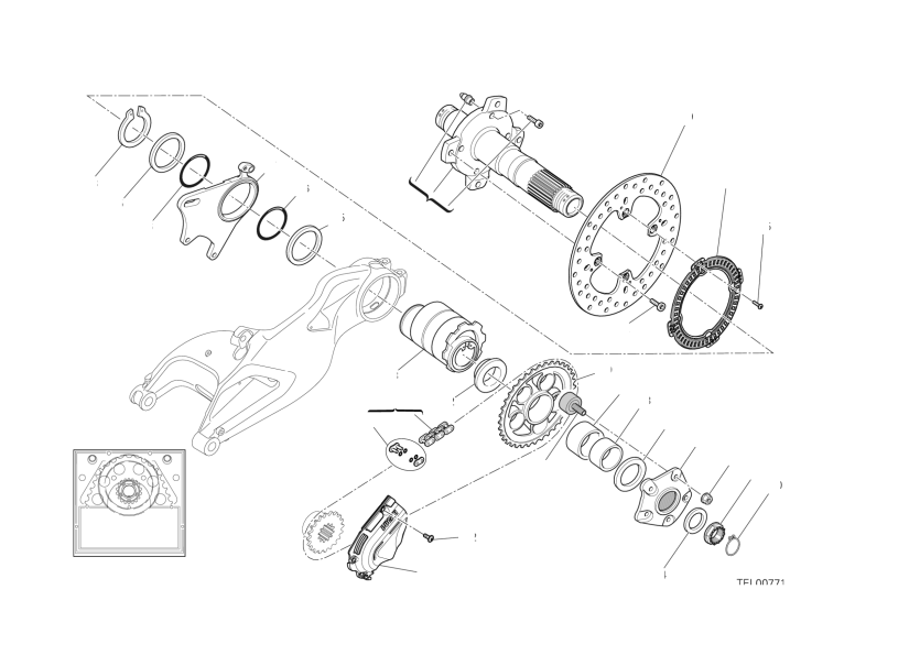 HUB REAR WHEEL