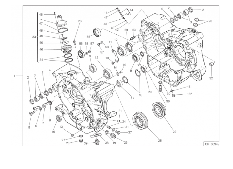 09A HALF-CRANKCASES PAIR (10/17)