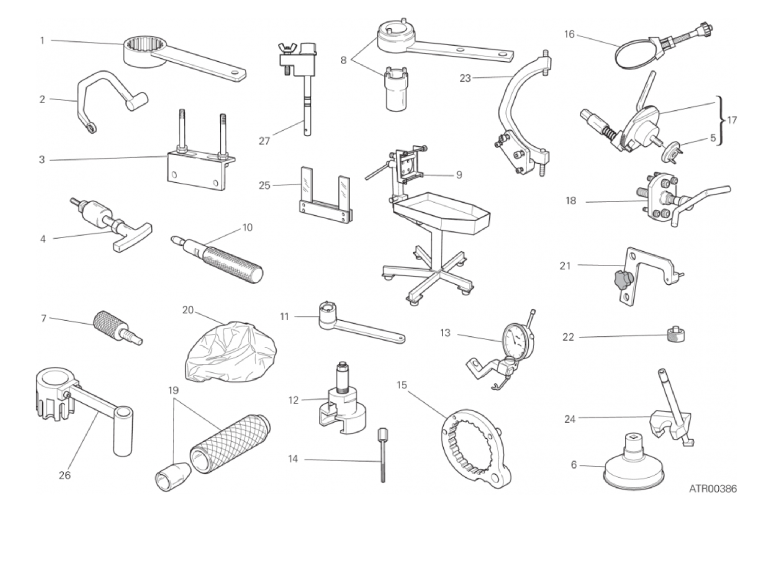 01B WORKSHOP SERVICE TOOLS, ENGINE (2/3)