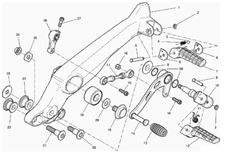 FOOTRESTS, LEFT 