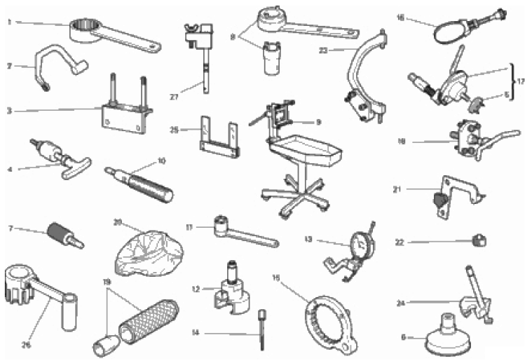 WORKSHOP SERVICE TOOLS, ENGINE 