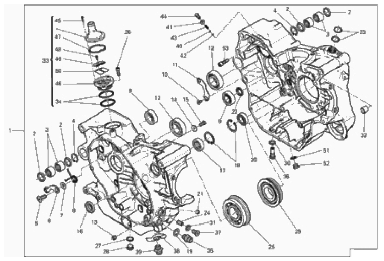 HALF-CRANKCASES PAIR 