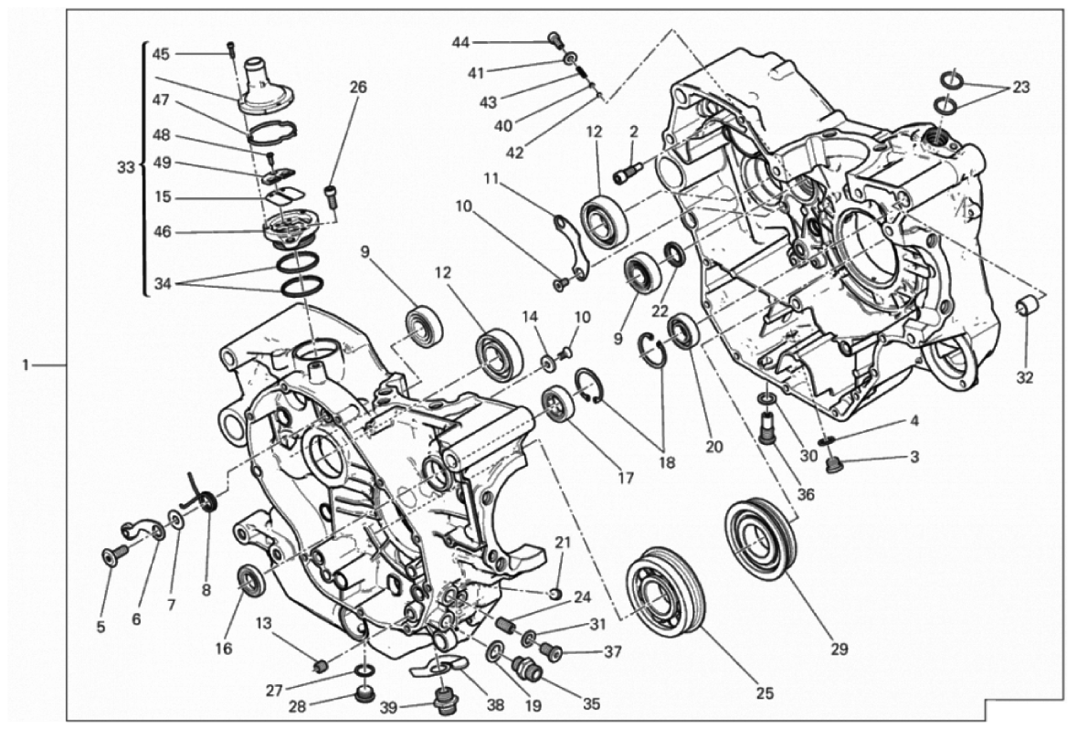 HALF-CRANKCASES PAIR 