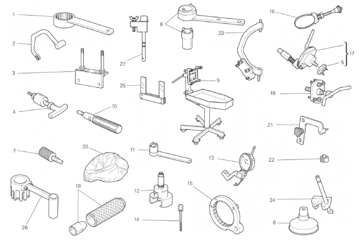 WORKSHOP SERVICE TOOLS, ENGINE 