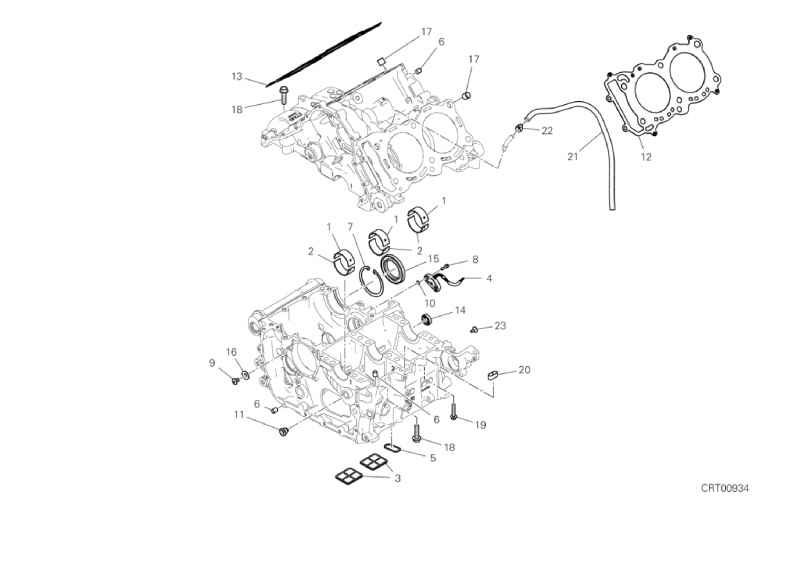 09B HALF-CRANKCASES PAIR (13/18)
