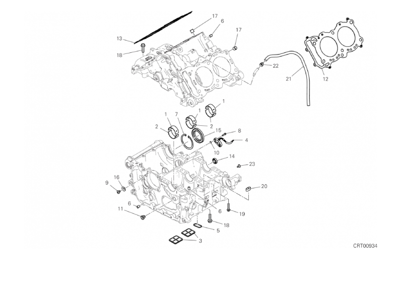 09B HALF-CRANKCASES PAIR (13/18)
