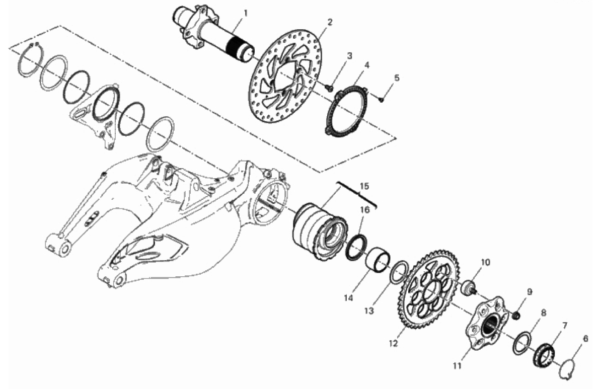 REAR WHEEL SPINDLE 