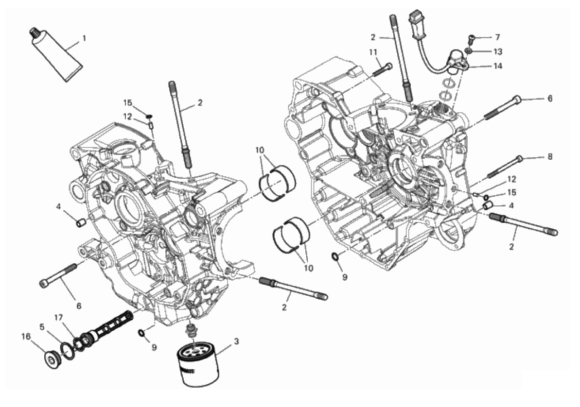 HALF-CRANKCASES PAIR 