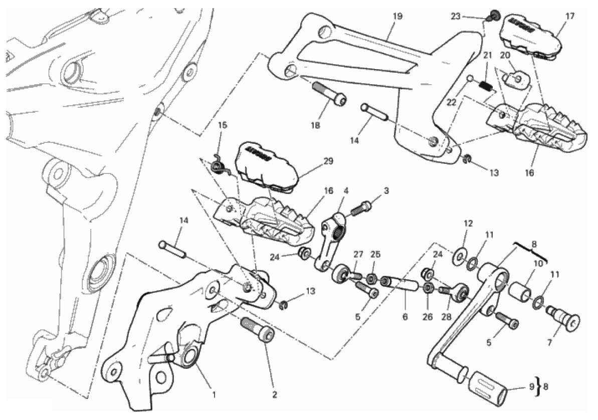 FOOTRESTS, LEFT 