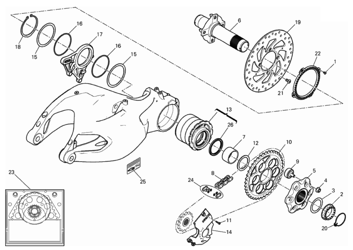 HUB, REAR WHEEL