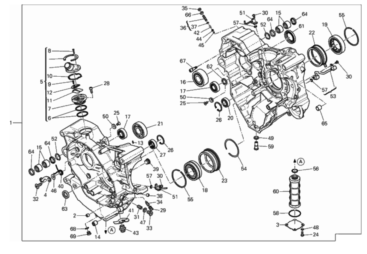 HALF-CRANKCASES PAIR 