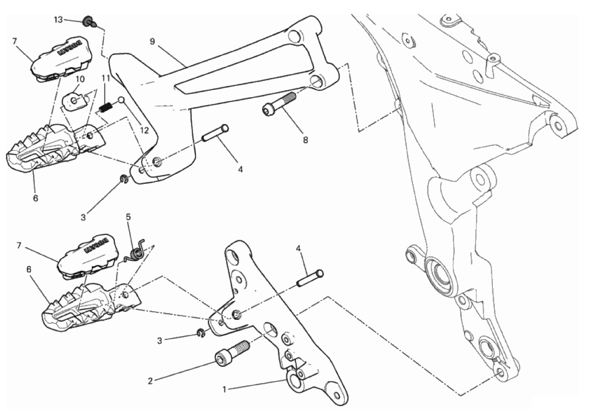 FOOTRESTS, RIGHT 