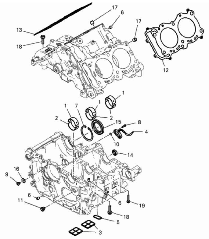 HALF-CRANKCASES PAIR 