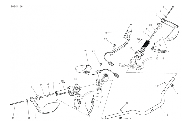 22A HANDLEBAR AND CONTROLS (14/54)