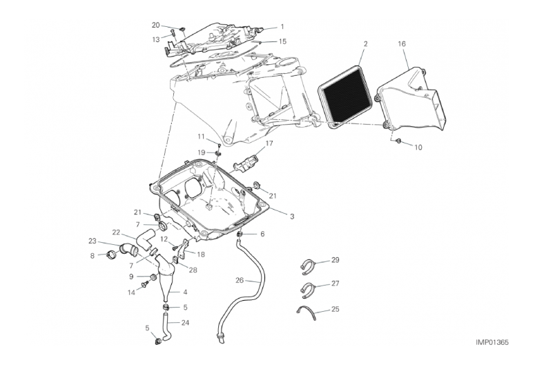 35A AIR INTAKE - OIL BREATHER (40/50)
