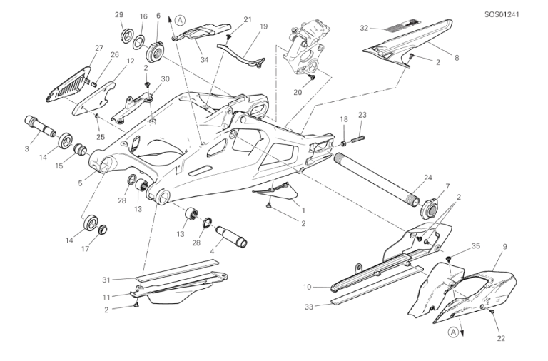 19A REAR SWINGING ARM (5/53)
