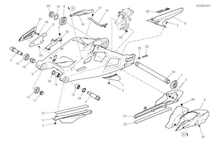 19A REAR SWINGING ARM (5/53)
