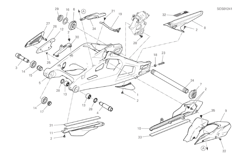 19A REAR SWINGING ARM (5/53)
