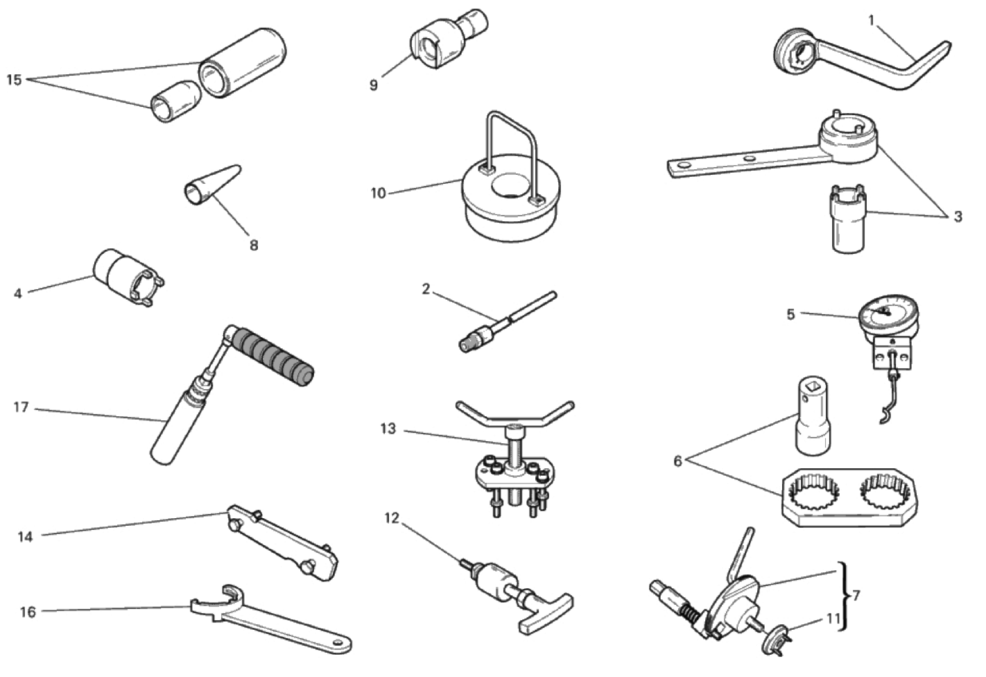 WORKSHOP SERVICE TOOLS, ENGINE